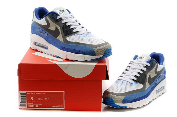Air Max 90 Breathe Mens Shoe White / Black / Grey / Blue
